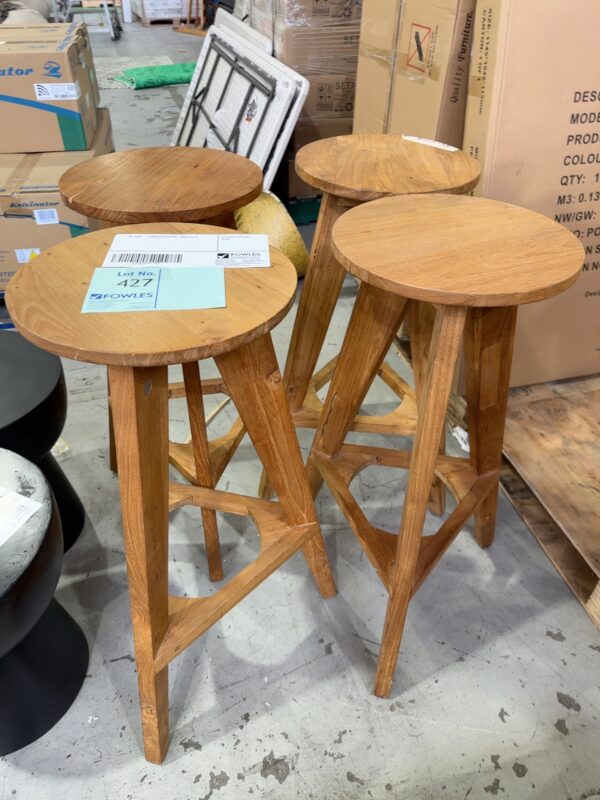 EX HIRE - TIMBER BARSTOOL ,SOLD AS IS
