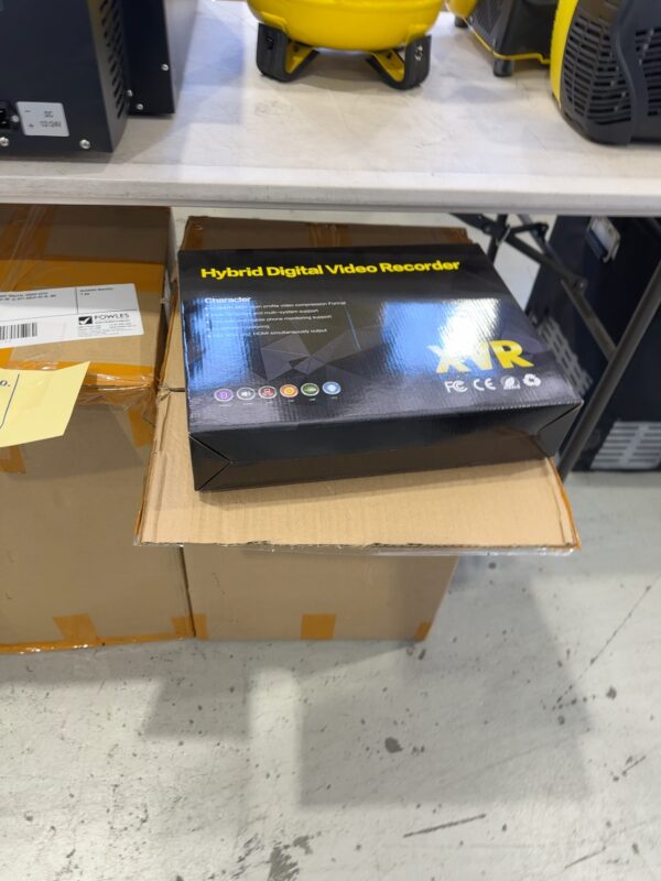 BOX OF XVR HYBRID DIGITAL VIDEO CCTV CONTROLLER, BOX OF 10 QTY SOLD AS IS, NO WARRANTY