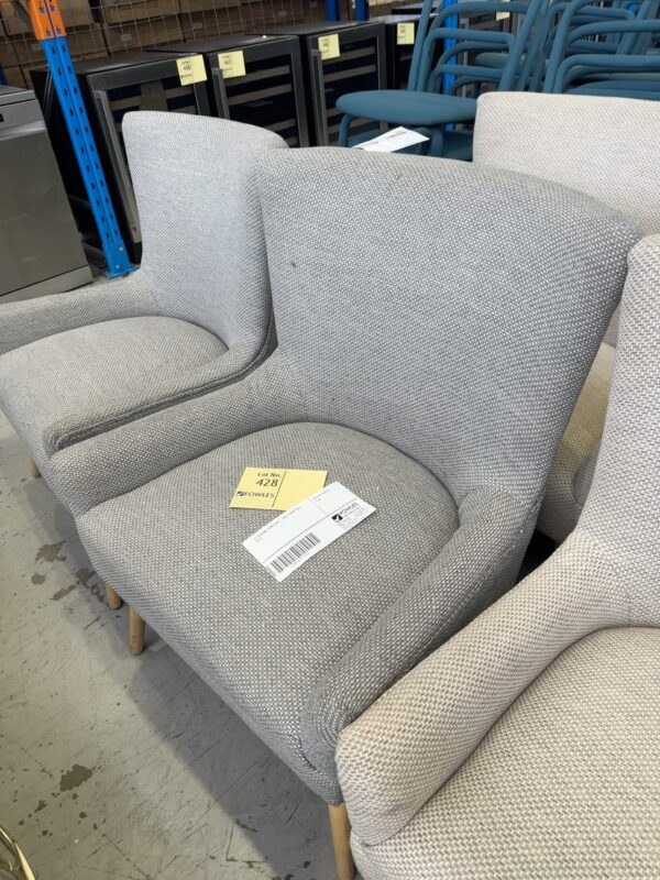 EX STAGING FURNITURE - GREY CHAIR SOLD AS IS