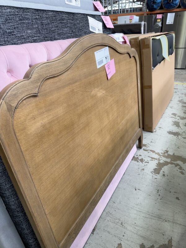 EX STAGING - TIMBER BEDHEAD, SOLD AS IS
