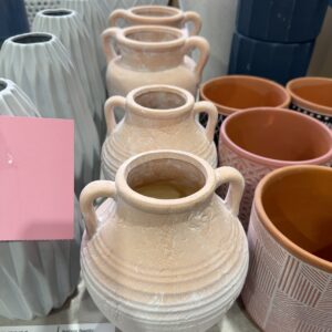 EX STAGING - LOT OF 4 ASSORTED JAR/POTS, SOLD AS IS