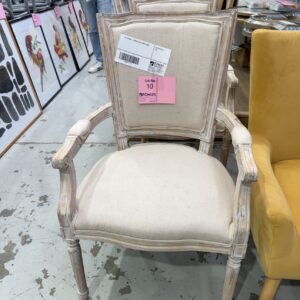 EX STAGING - FRENCH STYLE CREAM CHAIRS