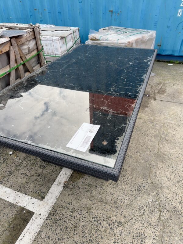 SECOND HAND OUTDOOR DINING TABLE, SOLD AS IS,