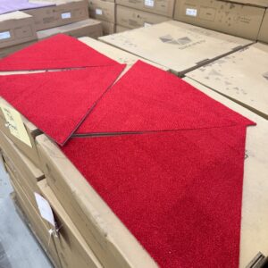 CARPET TILES - Triangle Red Head  (2.16m2)