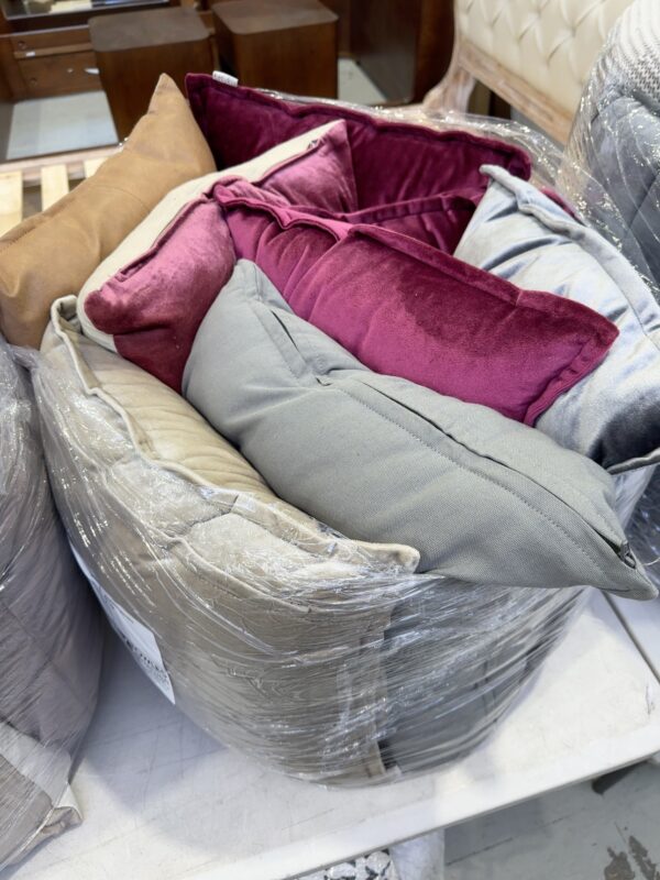 EX HIRE - BAG OF ASSORTED DESIGNER CUSHIONS, SOLD AS IS