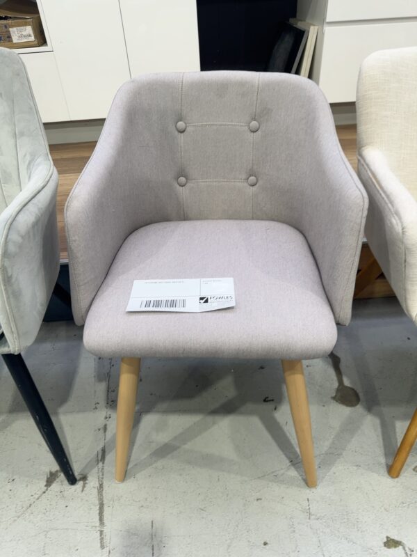 EX STAGING GREY CHAIR, SOLD AS IS