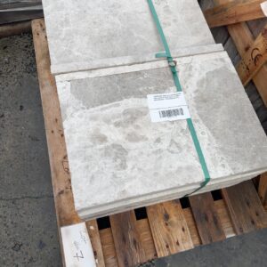 TUNDRA GREY DROP FACE TRAVERTINE FOR POOL COPING OR STAIR TREAD, 19 UNITS **SOLD PER PIECE** 610X406X30/DROP 60