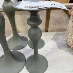 EX STAGING - MEDIUM GREY CANDLE STICK, SOLD AS IS