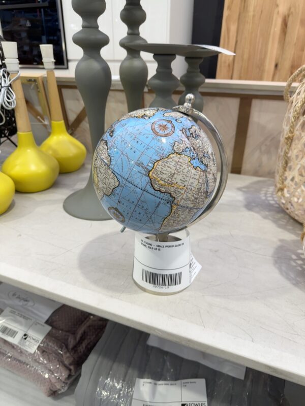 EX STAGING - SMALL WORLD GLOBE ON STAND, SOLD AS IS