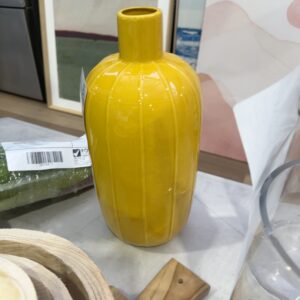EX STAGING - YELLOW VASE, SOLD AS IS