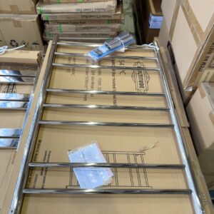 NEW SIRCA 9 BAR HEATED TOWEL LADDER, SQUARE, SOLD AS IS NO WARRANTY