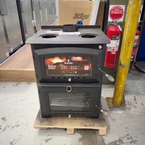 EX DISPLAY SCANDIA SCX501 HEAT & COOK WOOD FIRE OVEN AND STOVE, HEATS UP TO 200M2, LARGE BAKING OVEN & EXTRA LARGE COOKTOP, SOLD AS IS, SCX501-22-0621 *SOME DENTS OR SCRATCHES*