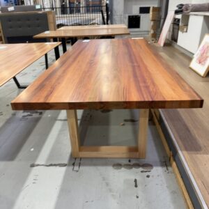 EX DISPLAY HAMILTON BLACKWOOD TIMBER DINING TABLE 2700MM  RRP$3999 SOLD AS IS