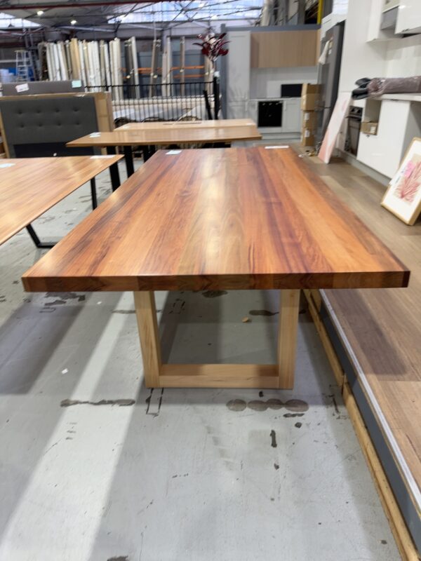 EX DISPLAY HAMILTON BLACKWOOD TIMBER DINING TABLE 2700MM  RRP$3999 SOLD AS IS