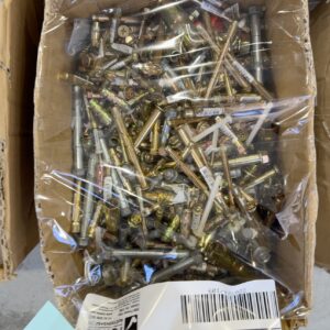 BOX OF ASSORTED HARDWARE STORE STOCK, SOLD AS IS