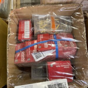 BOX OF ASSORTED HARDWARE STORE ITEMS, SOLD AS IS