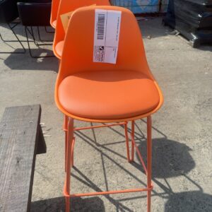 EX HIRE ORANGE BAR STOOL, SOLD AS IS