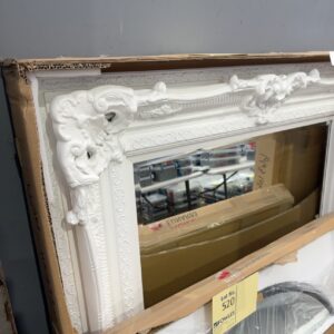 NEW ORNATE FRAMED WHITE MIRROR 663W 112CM X 137CM RRP$1099