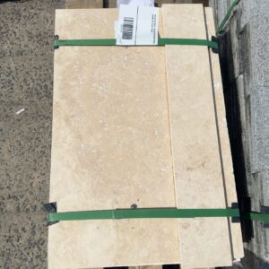 PALLET OF MIXED TRAVERTINE PAVERS/POOL COPING OR STAIR TREADS