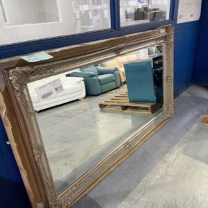 NEW ORNATE SILVER FRAMED MIRROR 642S 114CM X 205CM RRP$1199