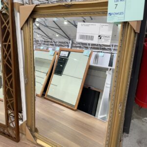 NEW ORNATE GOLDFRAMED MIRROR 206G 75CM X 106CM RRP$299