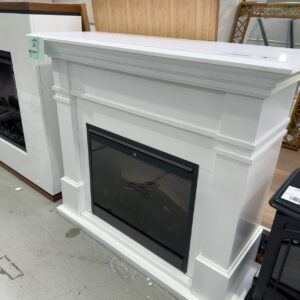 EX DISPLAY DIMPLEX KENTON ALL WHITE ELECTRIC FIREPLACE, 2KW, RRP$2099 SOLD AS IS, 3 MONTH WARRANTY