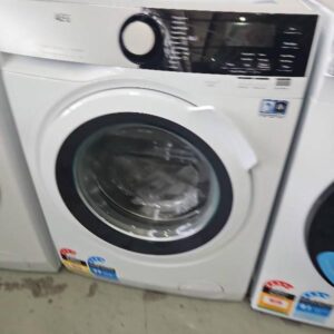 AEG 8kg 6000 SERIES FRONT LOAD WASHING MACHINE WITH PROSENSE TECHNOLOGY, 1400 SPIN SPEED, 10 WASH PROGRAMS, STEAM REFRESH OPTION, WOOLMARK BLUE CERTIFICATION, ULTRA QUICK PROGRAM, AQUA CONTROL SYSTEM, MODEL LF6ES8431A **3 YEAR MANUFACTURER WARRANTY**