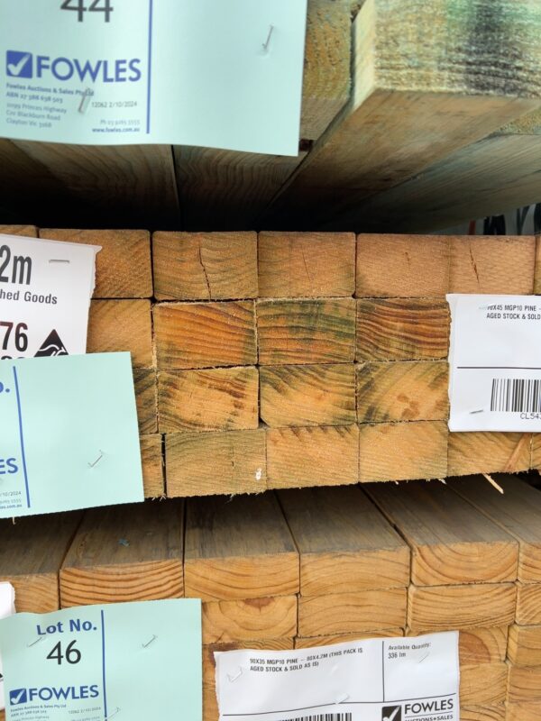 70X45 MGP10 PINE - 80X4.2M (THIS PACK IS AGED STOCK & SOLD AS IS)