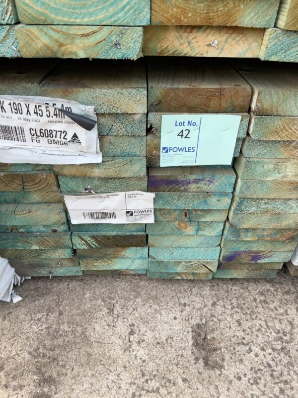 190X45 T2 BLUE MGP10 PINE - 48X5.4M (THIS PACK IS AGED STOCK & SOLD AS IS)