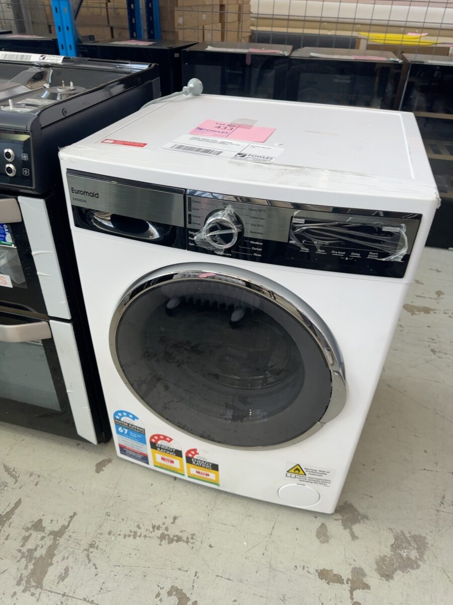 CARTON DAMAGE STOCK - EUROMAID EWD8045 WASHER DRYER COMBO 8.5KG/4.5KG WITH 3 MONTH WARRANTY RRP$945