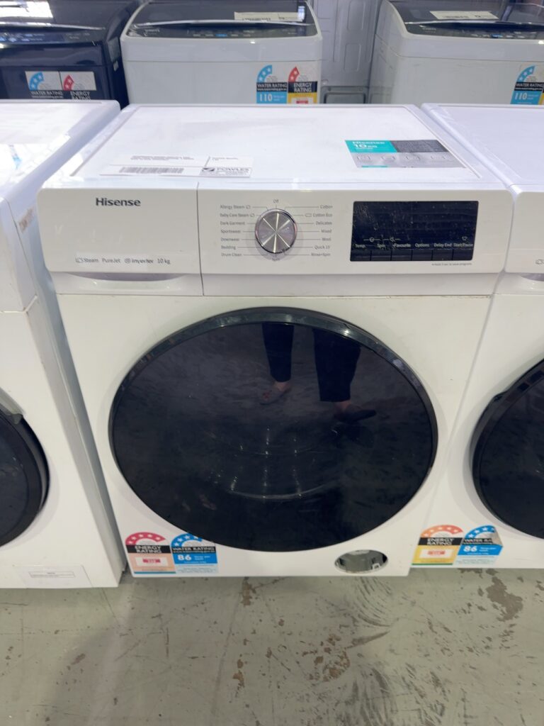 REFURBISHED HISENSE HWFY1014 10KG FRONT LOAD WASHING MACHINE, 3 MONTH BACK TO BASE WARRANTY