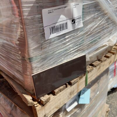 PALLET OF GLOSS BROWN TILE 100MM X 300MM, #5