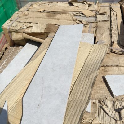 PALLET OF GREY PATTERN TILE 600MM X 150MM, #7