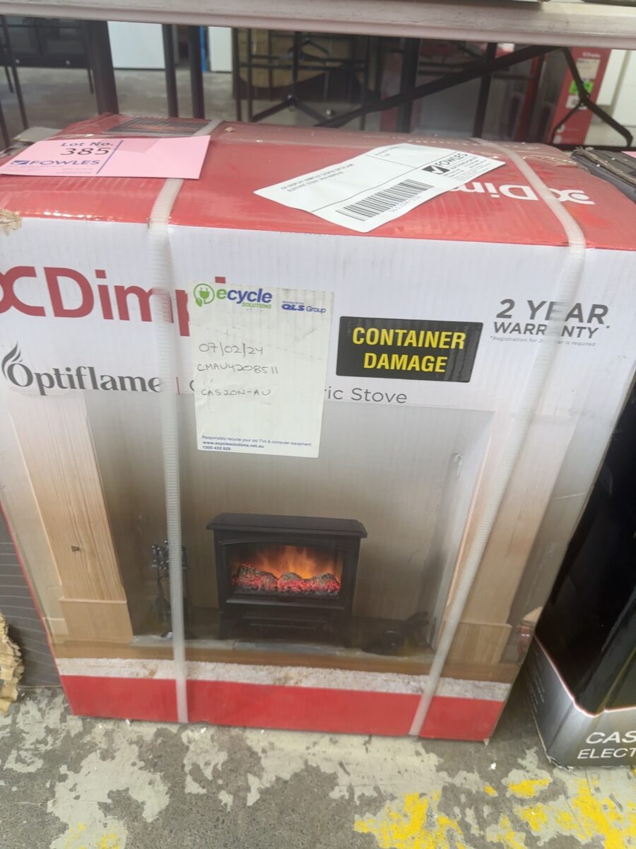 EX DISPLAY DIMPLEX CASPER OPTIFLAME ELECTRIC STOVE 2KW RRP$299