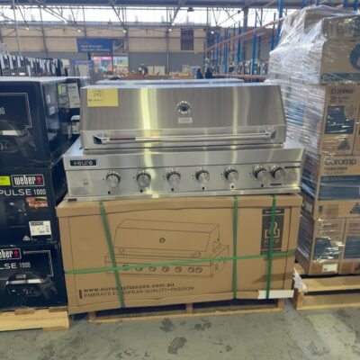 NEW 1200MM EURO BUILT BBQ WITH 6 BURNERS, EAL1200RBQ, WITH CERAMIC INFRARED REAR BURNER WITH 2 YEAR WARRANTY