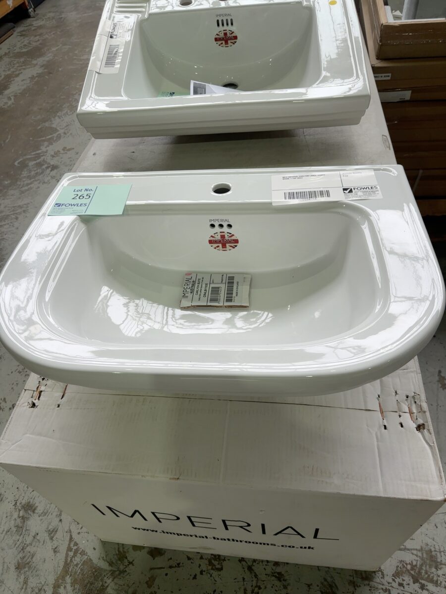 NEW IMPERIAL CARLYON LARGE VANITY BASIN, 1 TAP HOLE