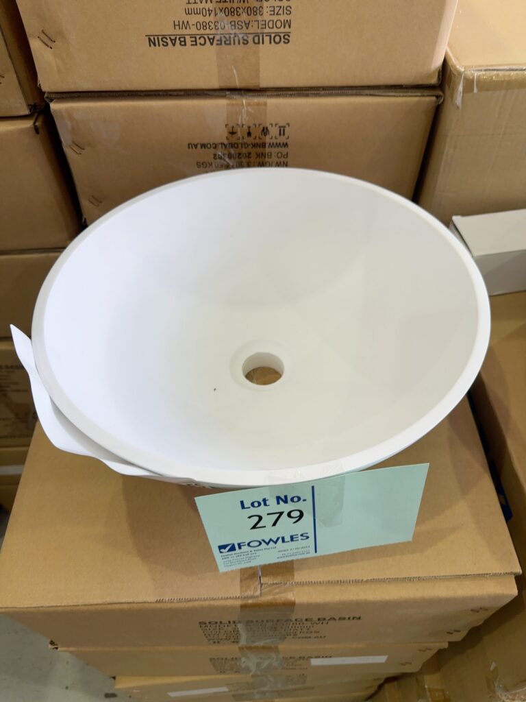 NEW WHITE SOLID SURFACE VANITY BASIN ASB-03380-WH