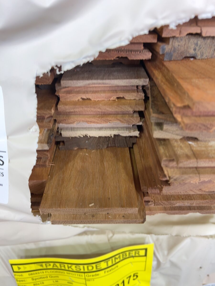 80X19 FEATURE GRADE SPOTTED GUM FLOORING