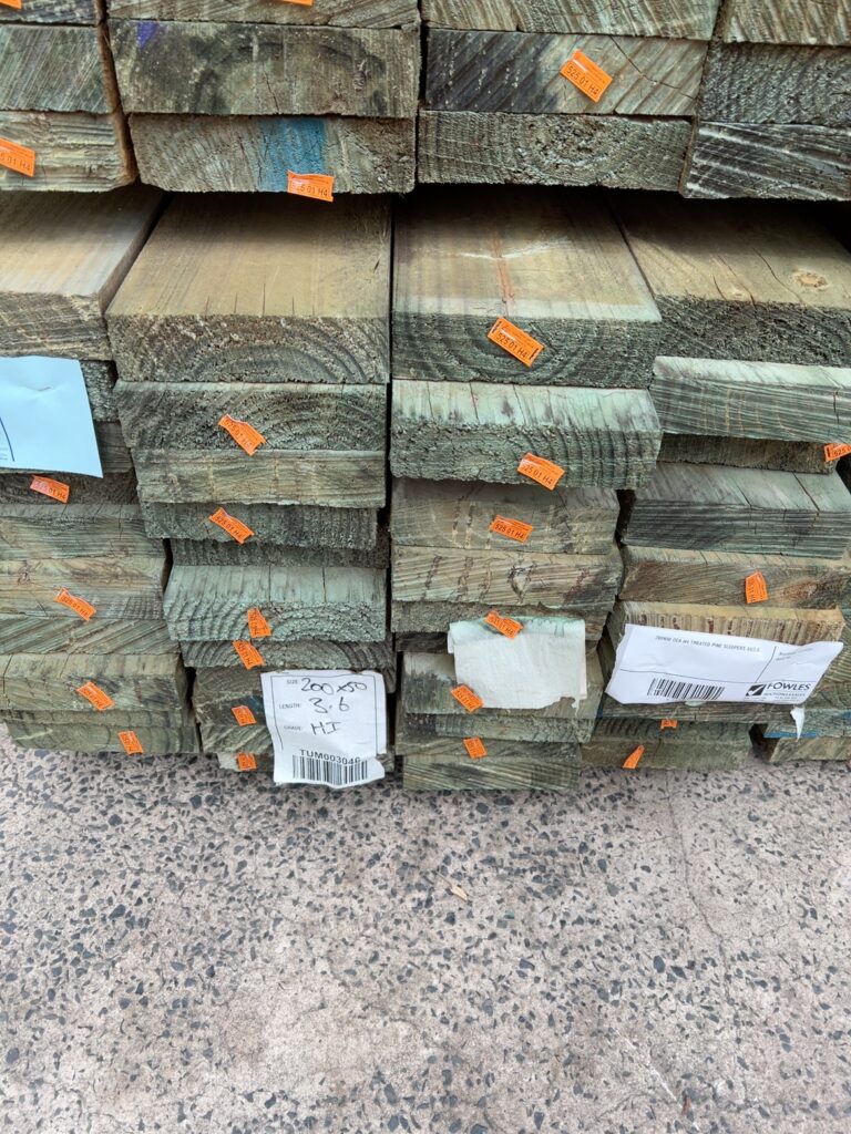 200X50 CCA H4 TREATED PINE SLEEPERS 44/3.6