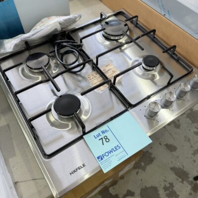 NEW HAFELE 600MM GAS COOKTOP, 4 BURNER ENAMEL TRIVETS, 539.40.001, WITH 12 MONTH WARRANTY