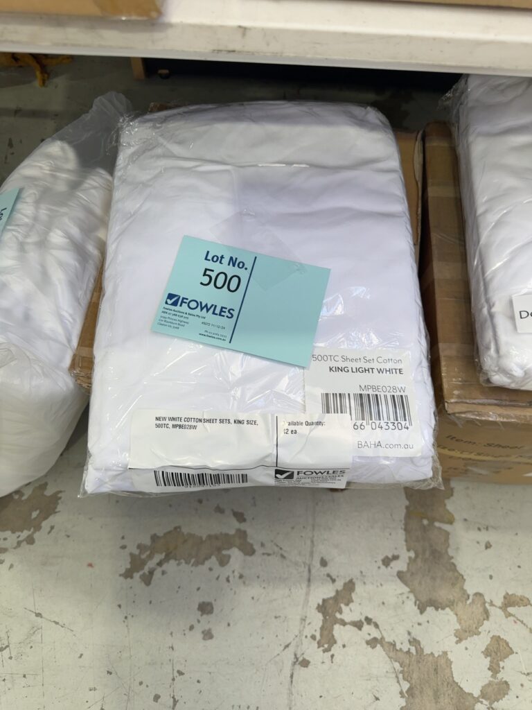 NEW WHITE COTTON SHEET SETS, KING SIZE, 500TC, MPBE028W