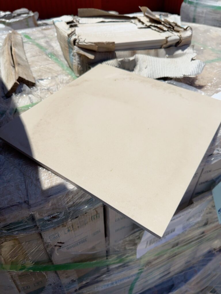 PALLET OF LIGHT BEIGE GLOSS TILE 300MM X 300MM, #6