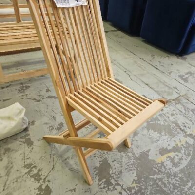 NEW PLANATION TEAK FOLDING OUTDOOR CHAIRS, RRP$139 EACH