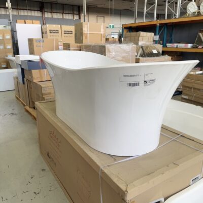 NEW SERENITY 1800MM WHITE ACRYLIC CURVED FREESTANDING BATH, SY-188-180