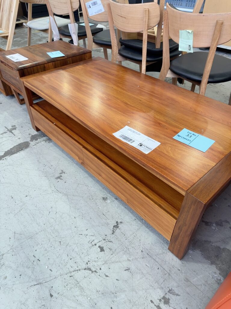 EX DISPLAY TANGO COFFEE TABLE, BLACKWOOD TIMBER, SOLD AS IS