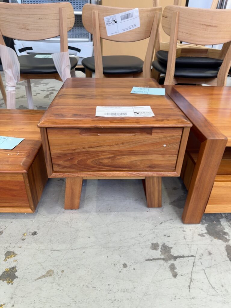 EX DISPLAY HOBART LAMP TABLE,  BLACKWOOD TIMBER, SOLD AS IS