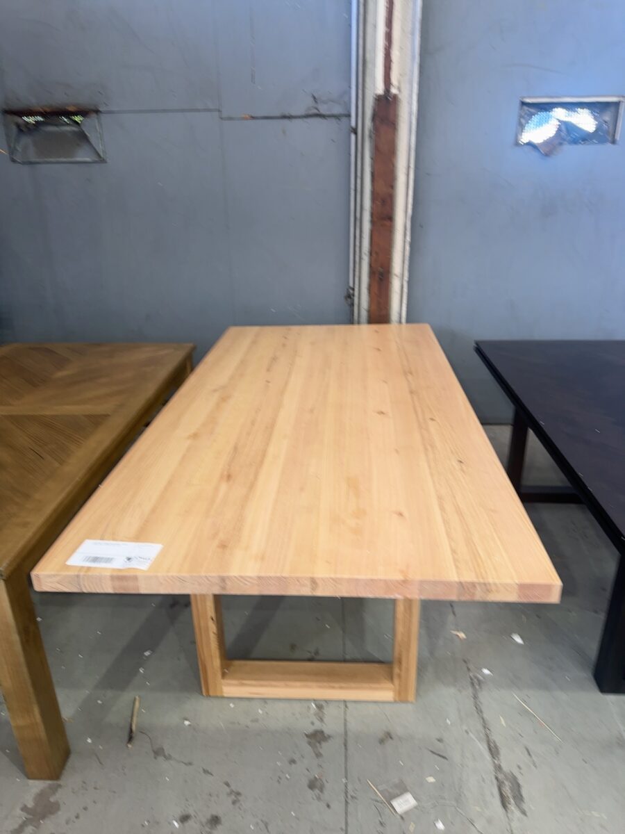 EX DISPLAY HAMILTON MESSMATE TIMBER DINING TABLE 2400MM, SOLD AS IS