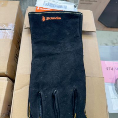 DAMAGED BOX STOCK - SCANDIA FIREPLACE GLOVES, BLACK, SG050600001, SOLD AS IS