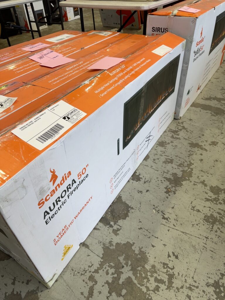 DAMAGED BOX STOCK - SCANDIA AURORA 50" ELECTRIC FIREPLACE, SOLD AS IS