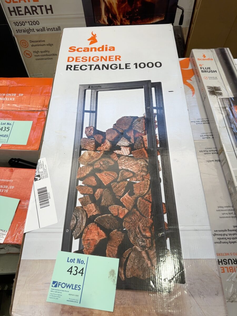 SCANDIA DESIGNER RECTANGLE LOG STORE, SCLS014, DAMAGED BOX STOCK, SOLD AS IS